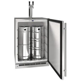 U-Line Outdoor Solid Keg/Ref 24" Reversible Hinge Stainless Solid 115v