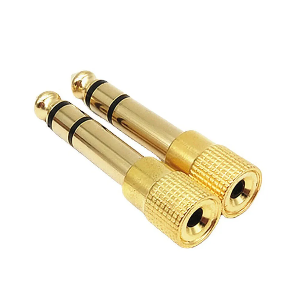 US 10-20 Pcs 6.35mm 1/4" Male to 3.5mm 1/8" Female TRS Stereo Audio Adapter