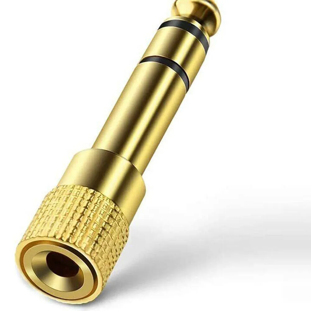 US 10-20 Pcs 6.35mm 1/4" Male to 3.5mm 1/8" Female TRS Stereo Audio Adapter