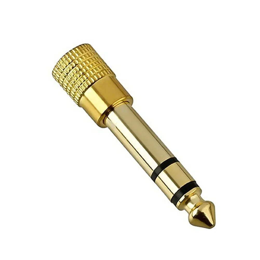 US 10-20 Pcs 6.35mm 1/4" Male to 3.5mm 1/8" Female TRS Stereo Audio Adapter