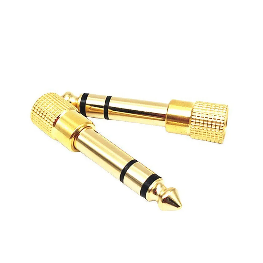 US 10-20 Pcs 6.35mm 1/4" Male to 3.5mm 1/8" Female TRS Stereo Audio Adapter