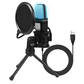 USB Gaming Microphone, Omnidirectional, RGB Lighting, Sensitive Small Diaphragm, Superior Sound Quality, Perfect for Gamers & Streamers