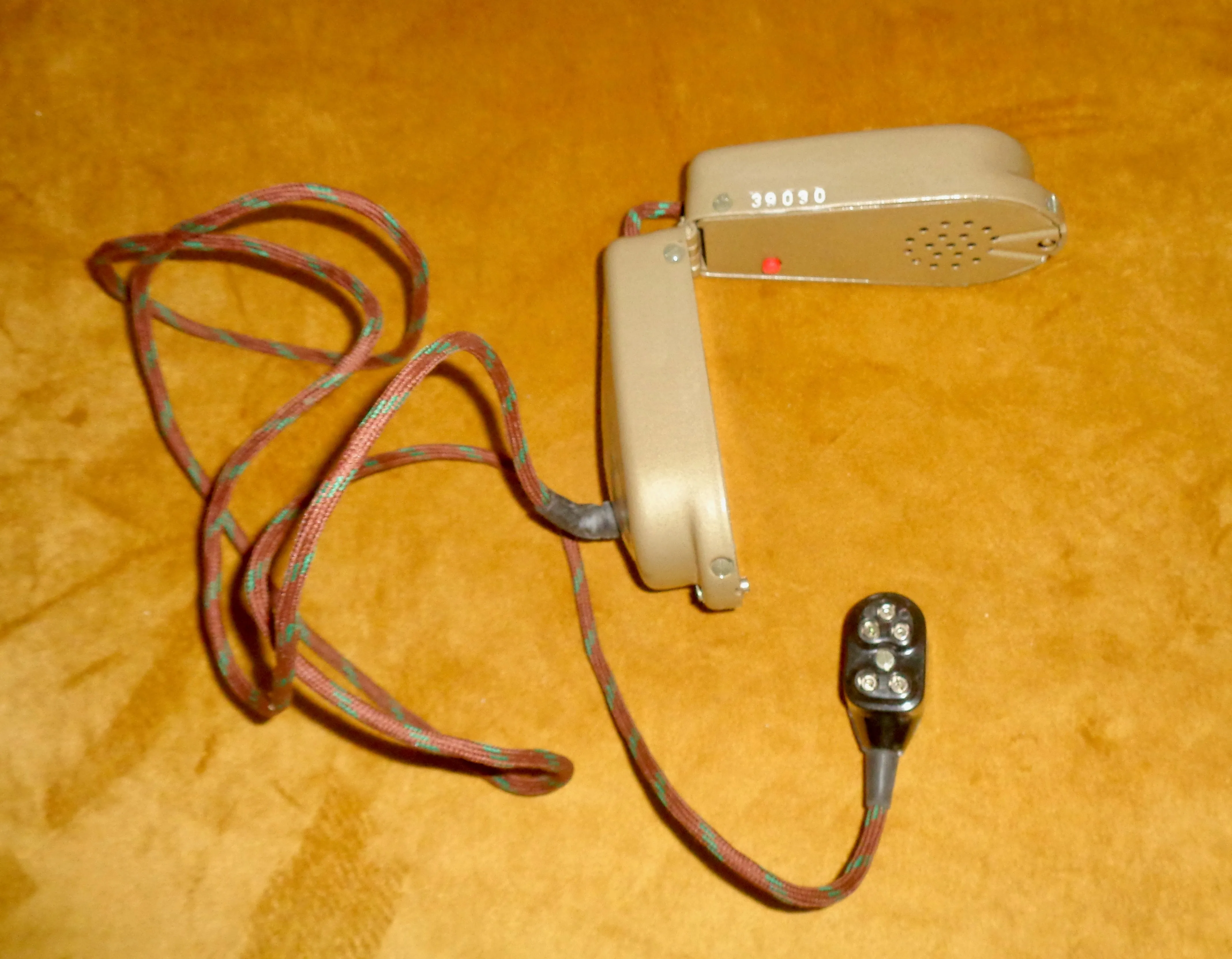 Vintage Czech Tesla Military Spy Set Radio Clamshell Microphone and Speaker