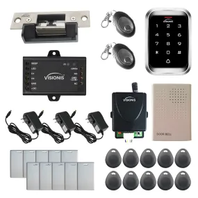 Visionis FPC-5476 One Door Access Control 770lb Electric Strike Fail Safe   Outdoor Weather Proof Keypad / Reader Standalone With Mini Controller   Wiegand 26, No Software, EM Card, Wireless Receiver