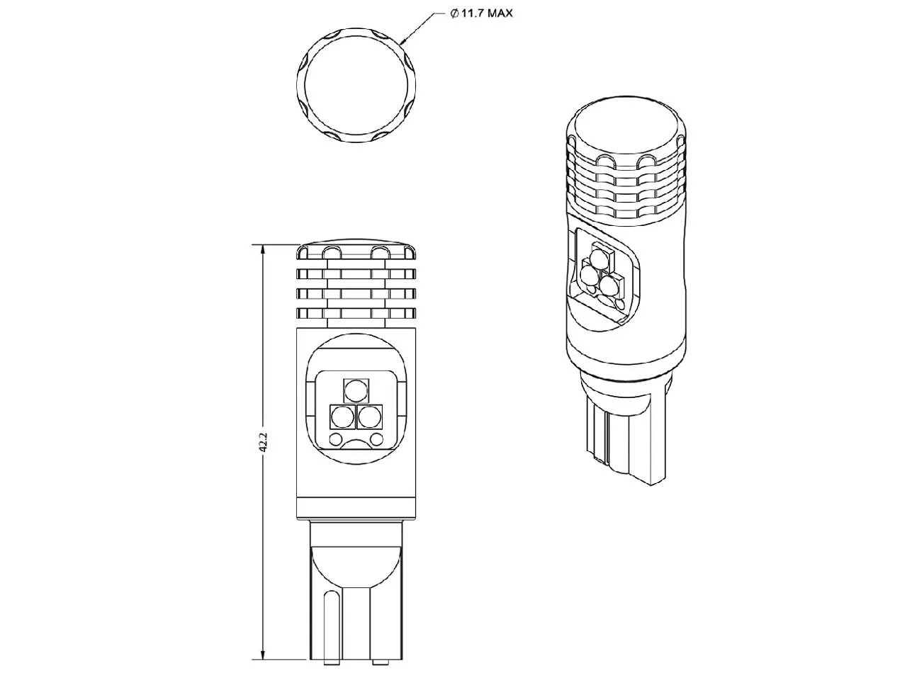 VLEDS 6 LED High Output Reverse Lights 921 For 4Runner (2010-2024)
