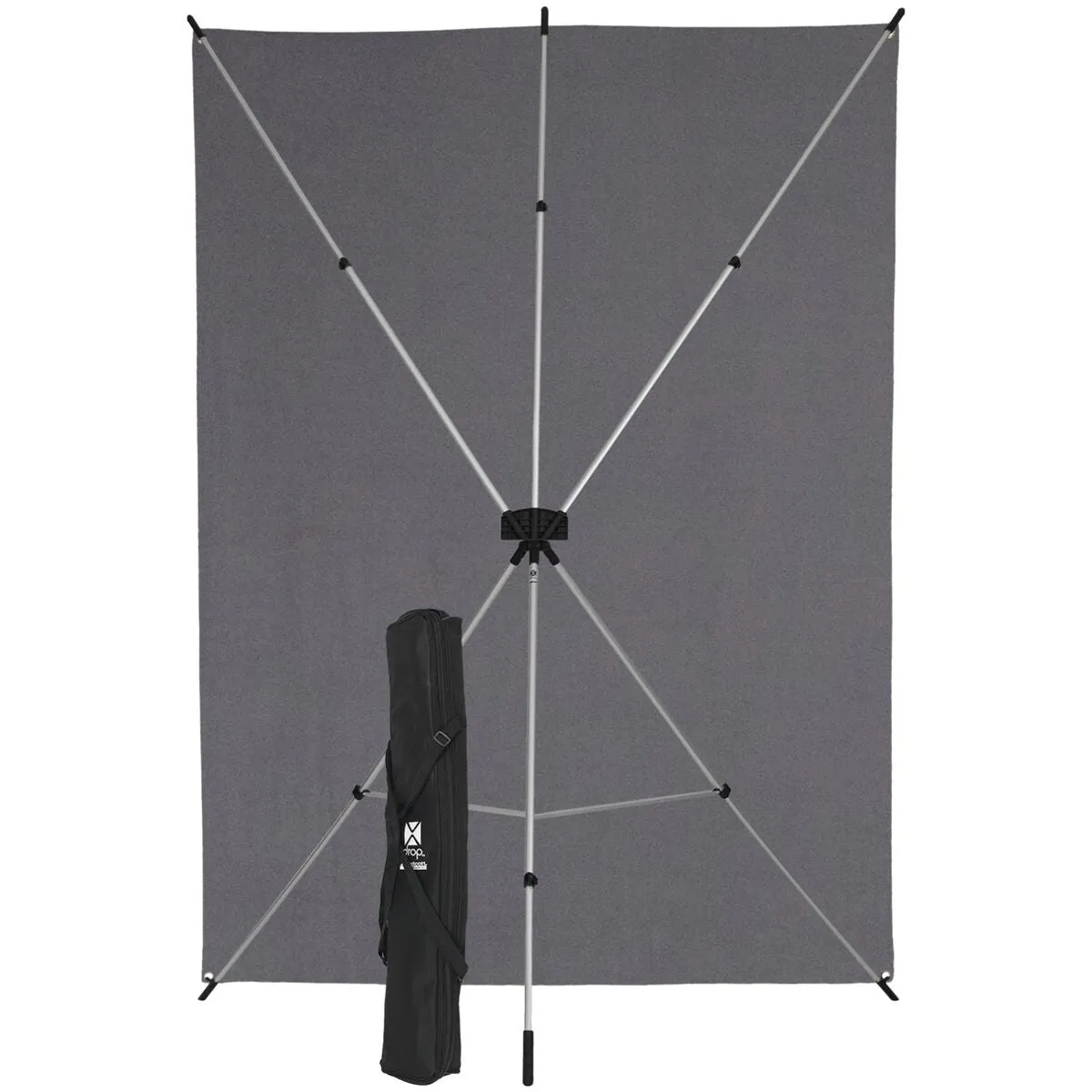 Westcott X-Drop Wrinkle-Resistant Backdrop - Neutral Gray Kit (5' x 7')