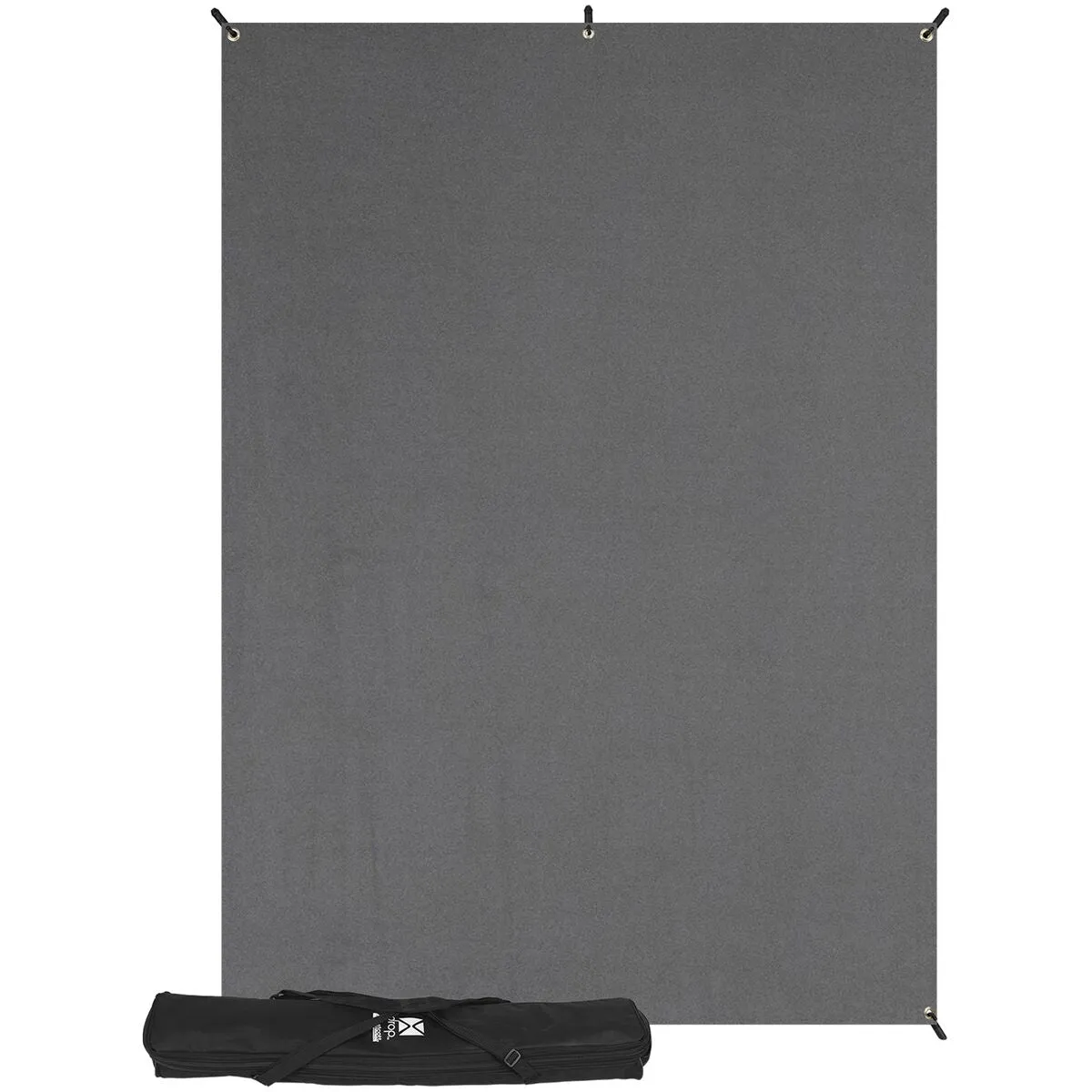 Westcott X-Drop Wrinkle-Resistant Backdrop - Neutral Gray Kit (5' x 7')