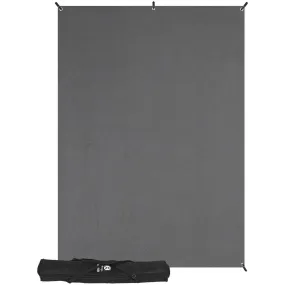 Westcott X-Drop Wrinkle-Resistant Backdrop - Neutral Gray Kit (5' x 7')