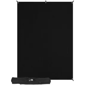 Westcott X-Drop Wrinkle-Resistant Backdrop - Rich Black Kit (5' x 7')
