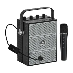 WinBridge S97 60W Powerful Wireless Voice Amplifier with Handheld and Headset Microphones for Teachers,Portable PA System with Sound Effects, Karaoke Speaker and Mic System Support Guitar Play