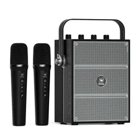 WinBridge S99 100W Powerful Wireless Voice Amplifier with Two Handheld  Microphones for Teachers,Portable PA System with Sound Effects, Karaoke Speaker and Mic System Support Guitar Play