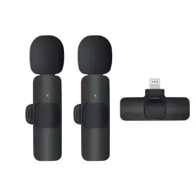 Wireless Lavalier Microphone, Ultra-Low Latency, Noise Reduction, 360° Pickup, Plug-and-Play, 65ft Range, Ideal for Vlogs and Broadcasts
