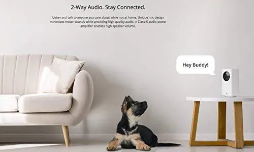 Wyze Cam Pan 1080p Pan/Tilt/Zoom Wi-Fi Indoor Smart Home Camera with Night Vision, 2-Way Audio, Works with Alexa & the Google Assistant, White - WYZECP1