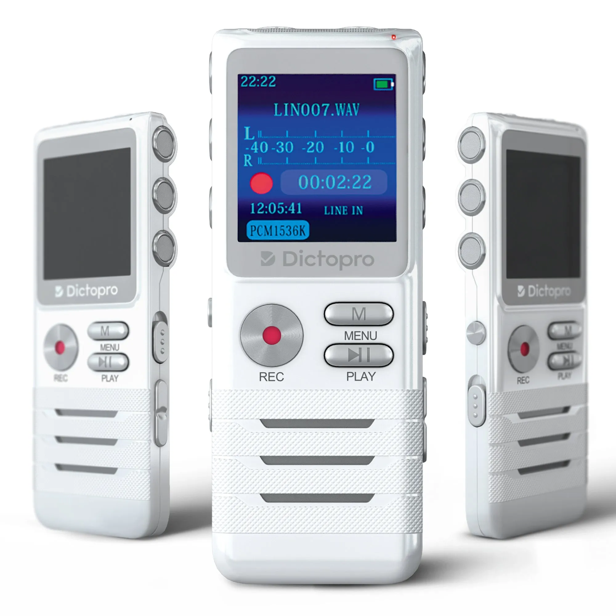 X100 - Digital Voice Recorder - Portable Voice Activated Recording Device, Double-HD Microphone, Noise Reduction, Mini Tape Dictaphone, 700 Hours Records of Meetings, School, Doctors, Lecture