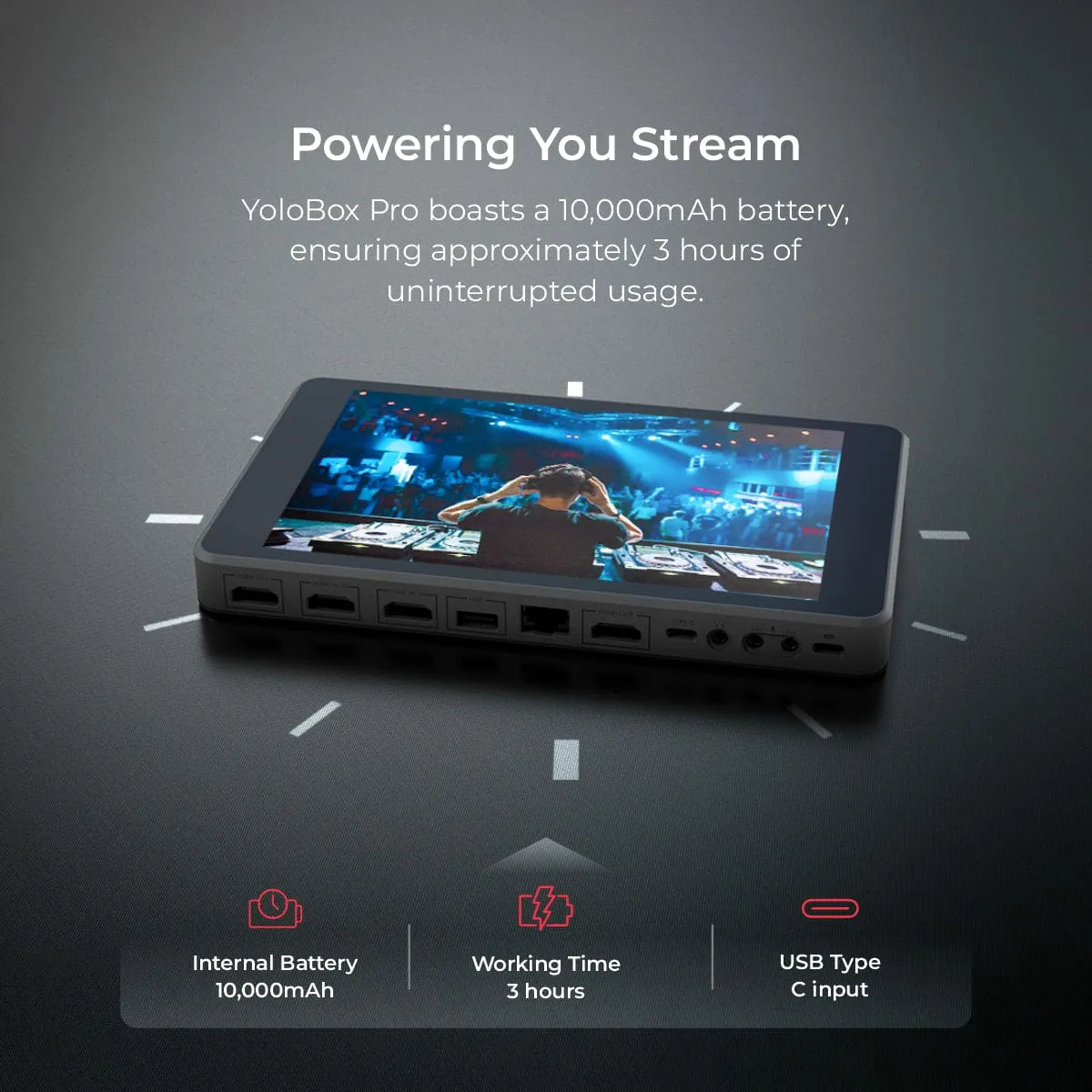 YOLOLIV YoloBox Pro, All-in-one Portable Multi-Cam Live Streaming Studio Encoder Recorder Switcher
