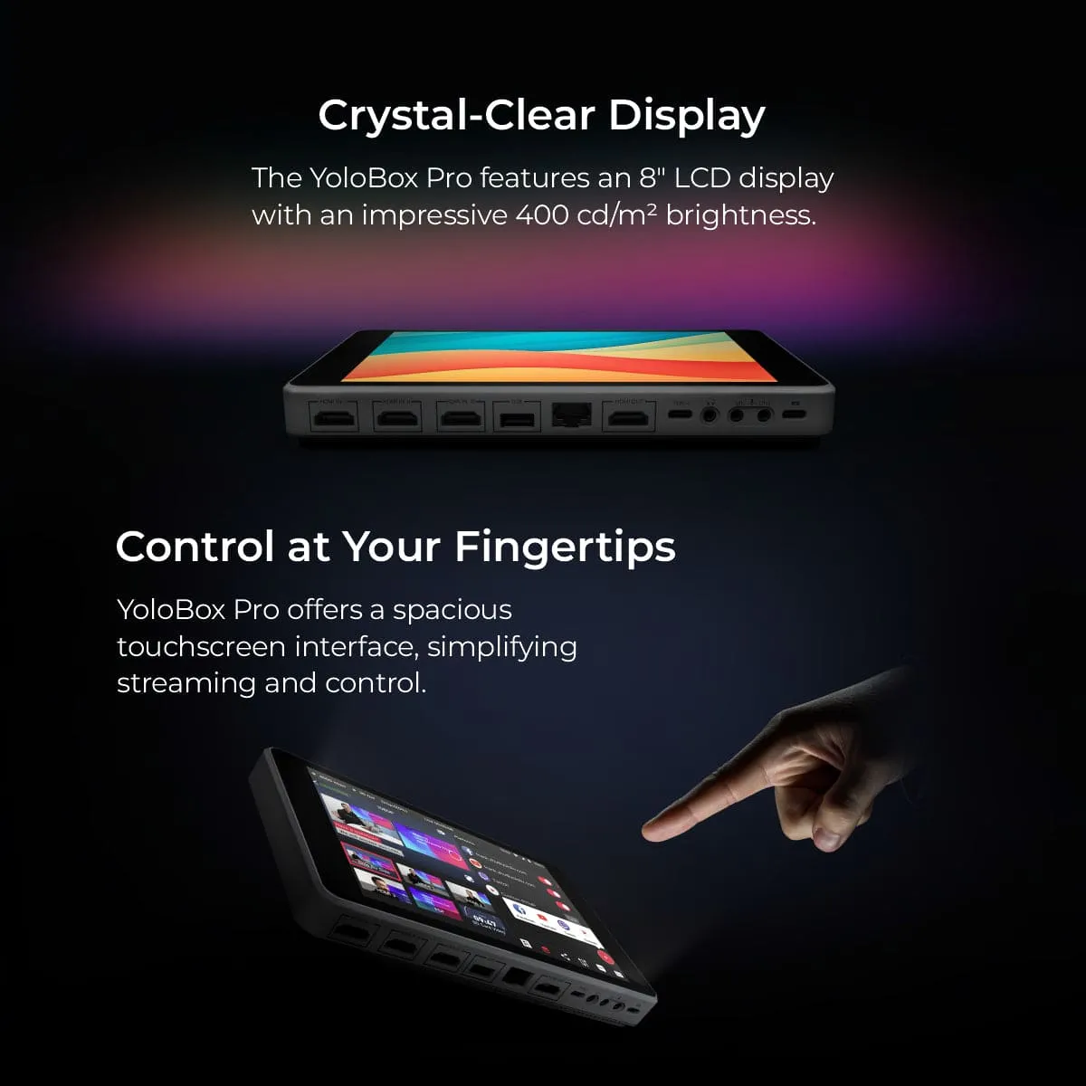 YOLOLIV YoloBox Pro, All-in-one Portable Multi-Cam Live Streaming Studio Encoder Recorder Switcher